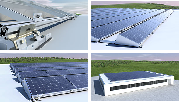 photovoltaik-module auf einem Dach